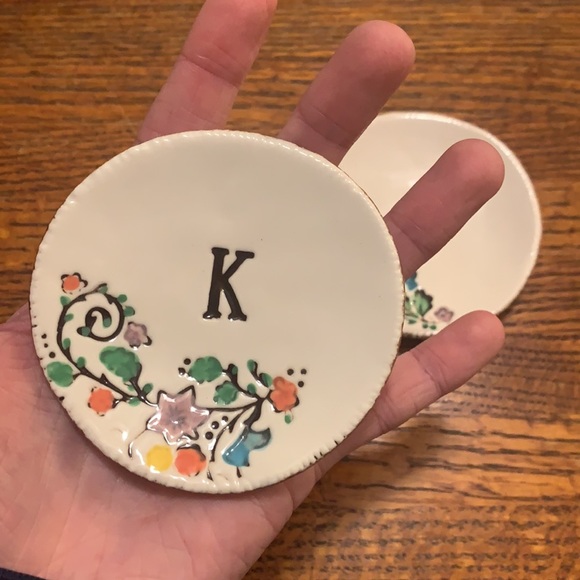 Anthropologie trinket dish personalized G and K - Picture 4 of 4